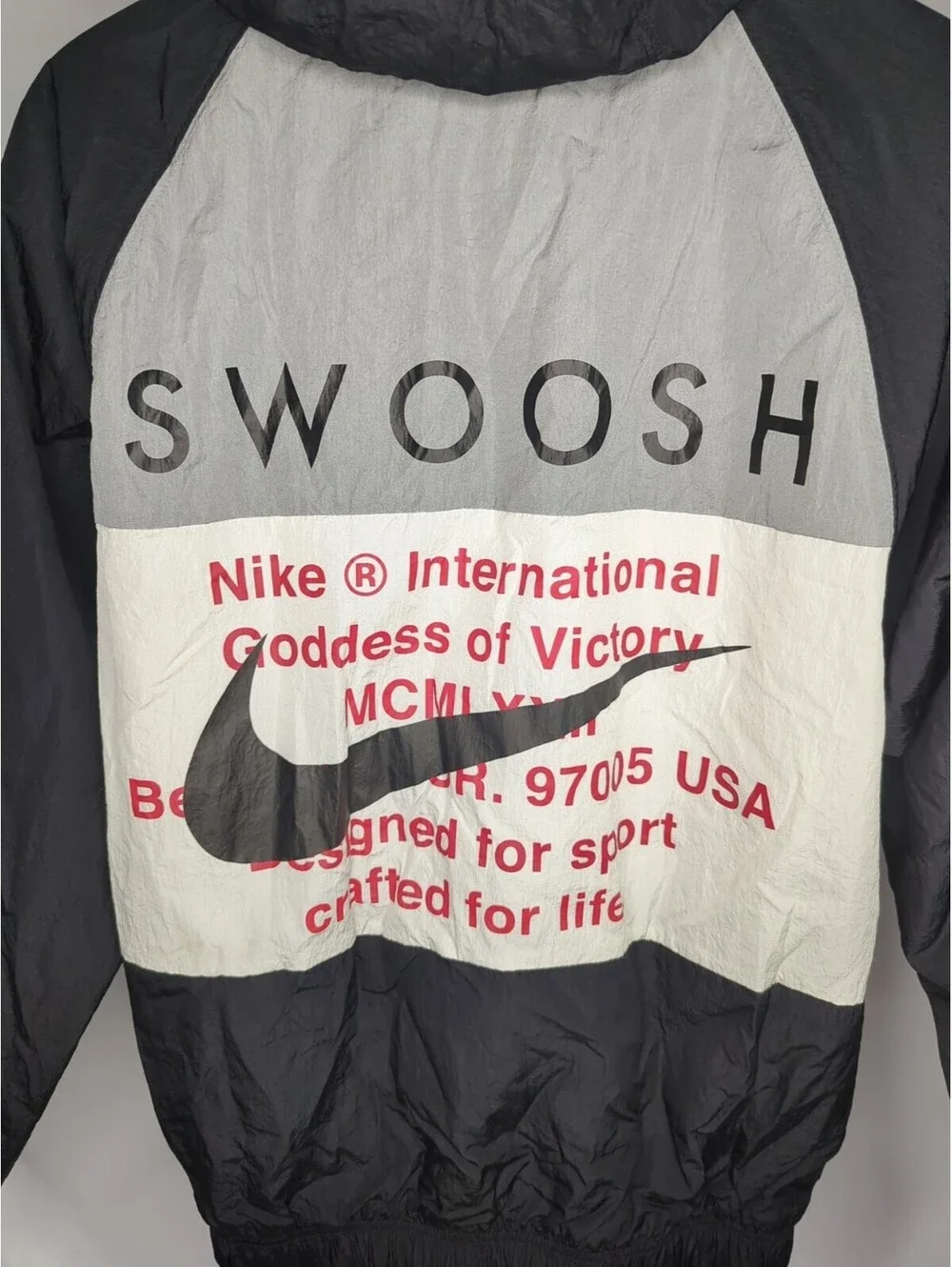 Nike Sportswear NSW Swoosh Hooded Woven Jacket Black White CJ4888-011 Mens Small